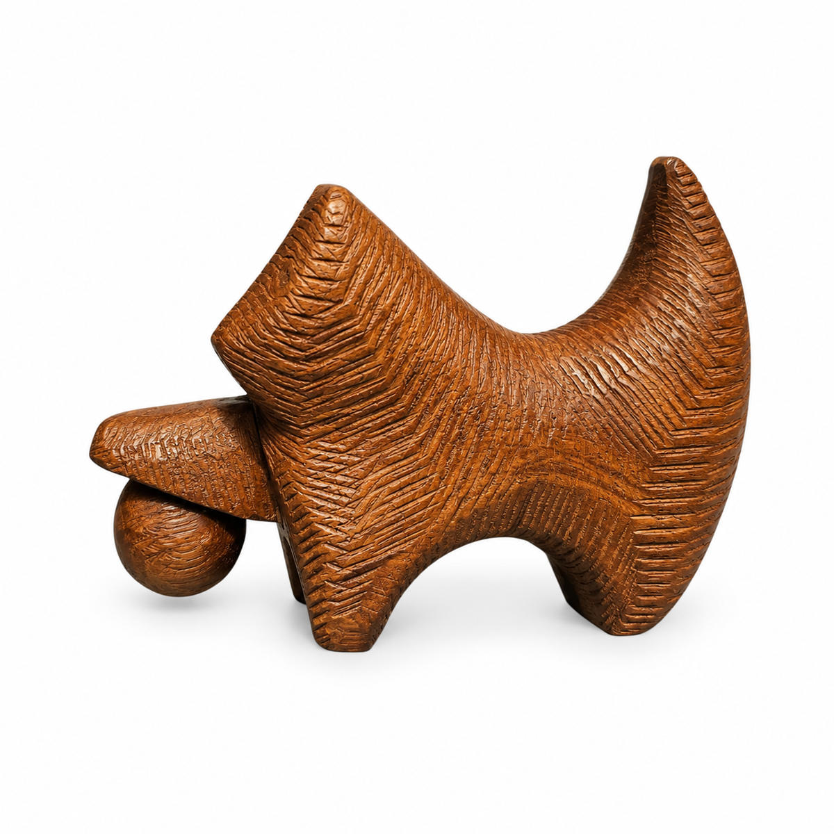 Handcarved Wooden Cat — Artisan India | Albizia Wood