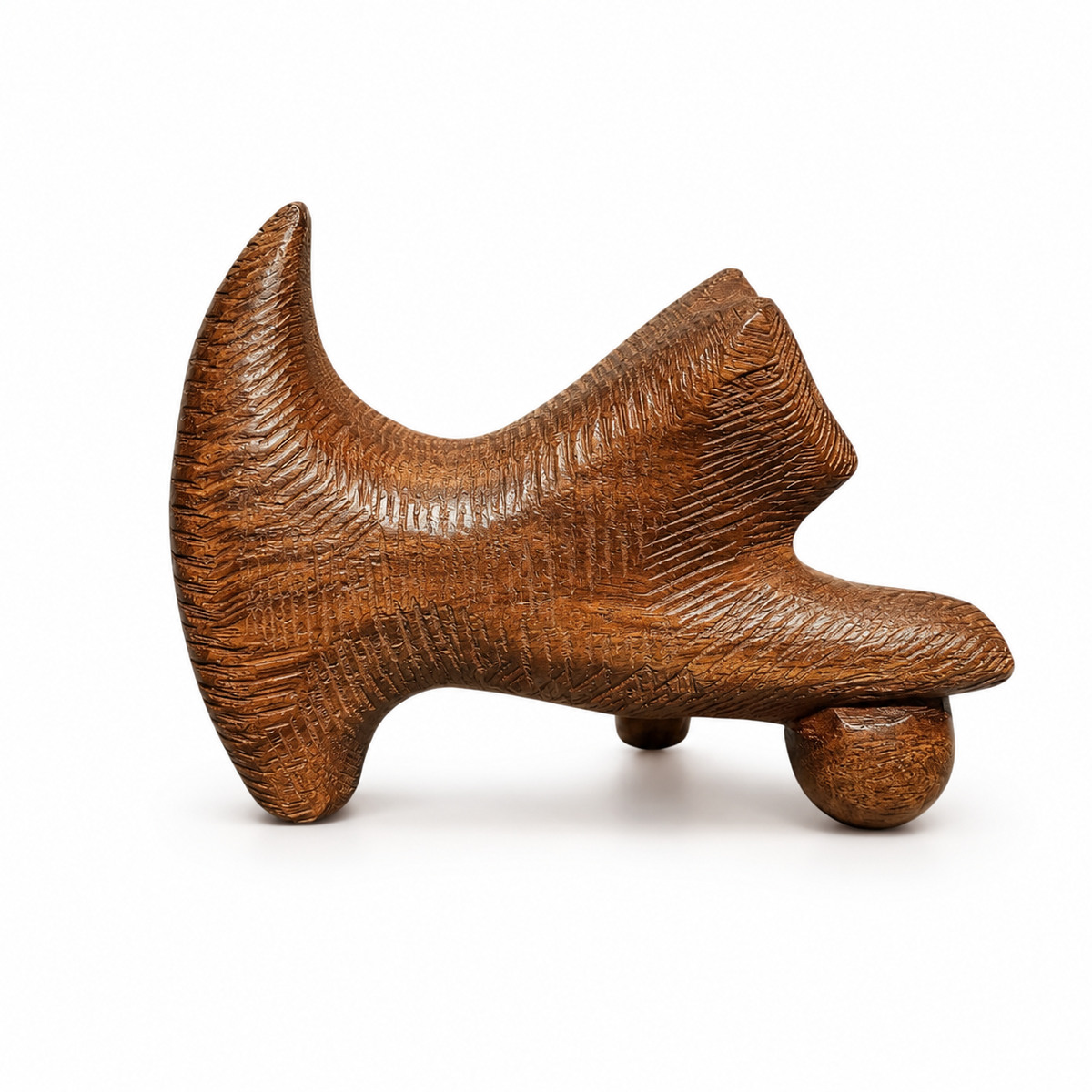 Handcarved Wooden Cat — Artisan India | Albizia Wood
