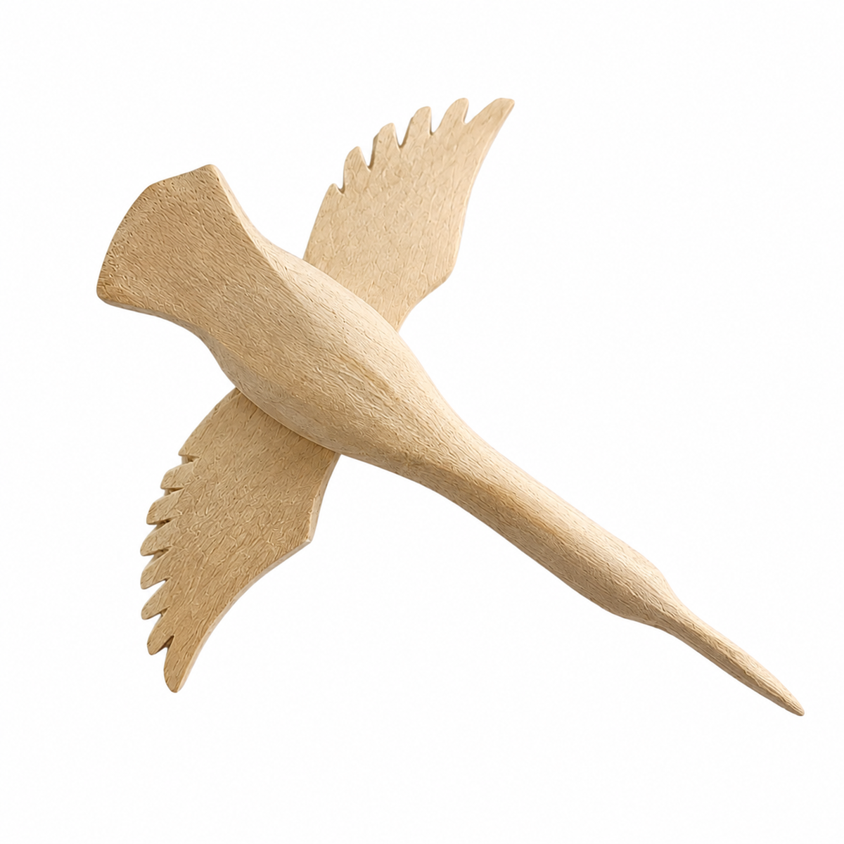 Wooden Flying Heron ornament