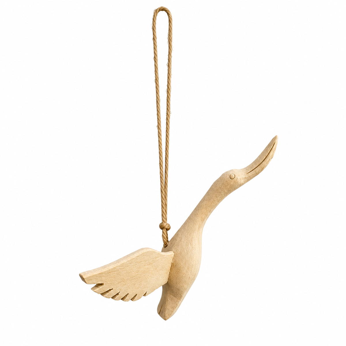 Wooden Flying Heron ornament