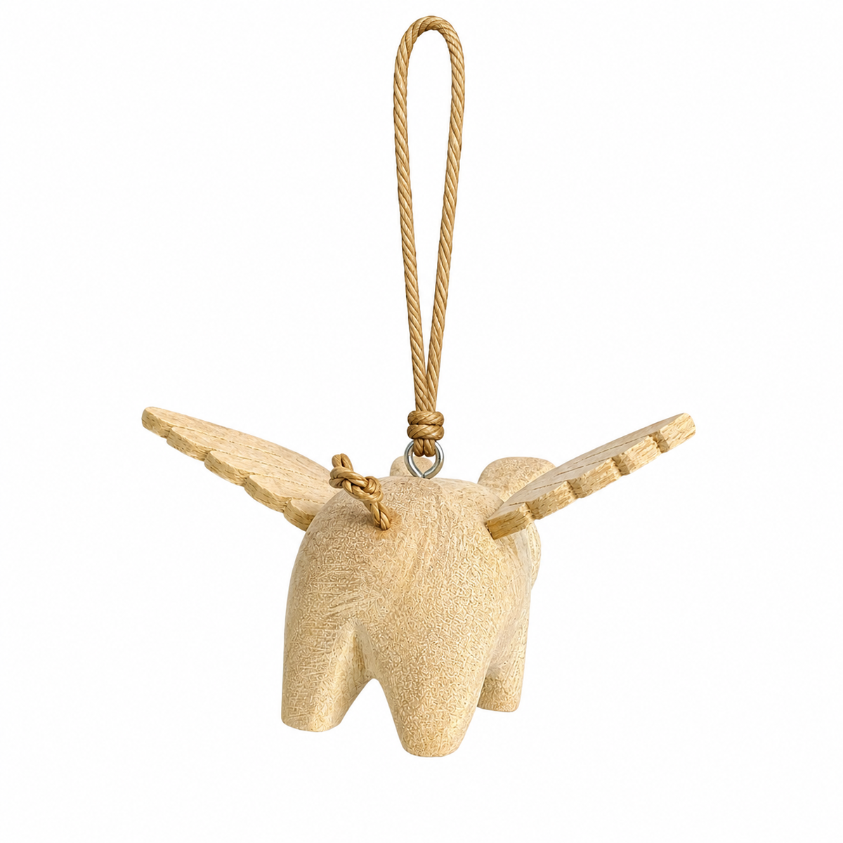 Wooden Flying Pig ornament