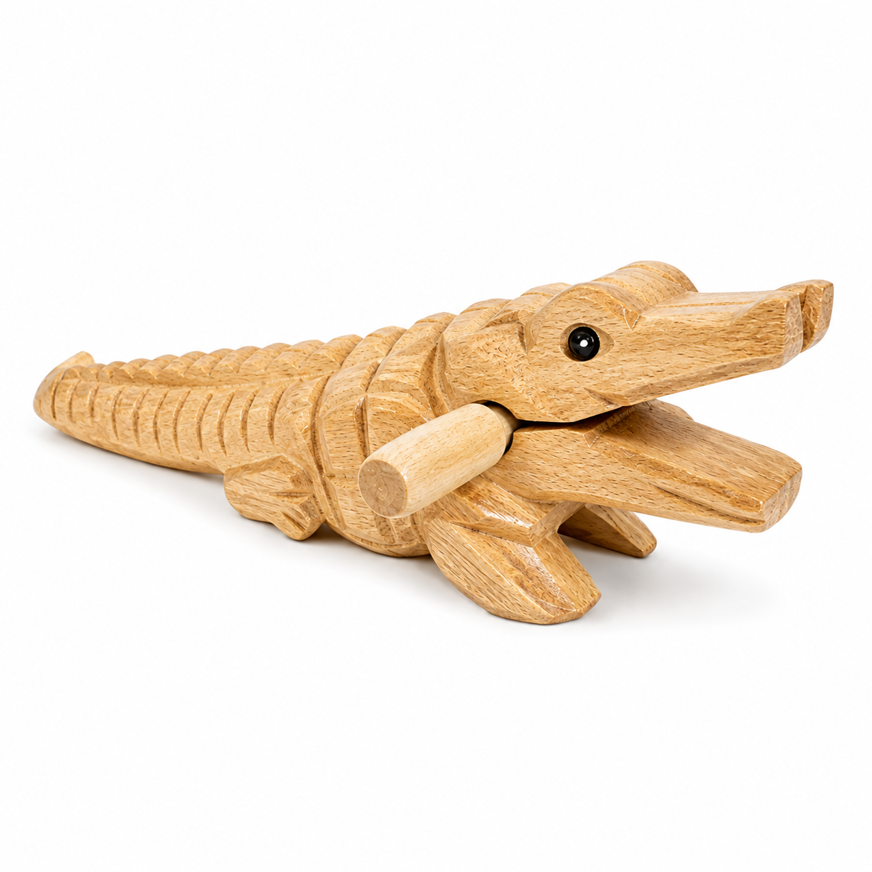 8" Wooden musical percussion intrument alligator