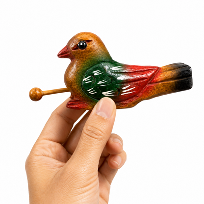 Painted Musical Whistle Bird Percussion Instrument