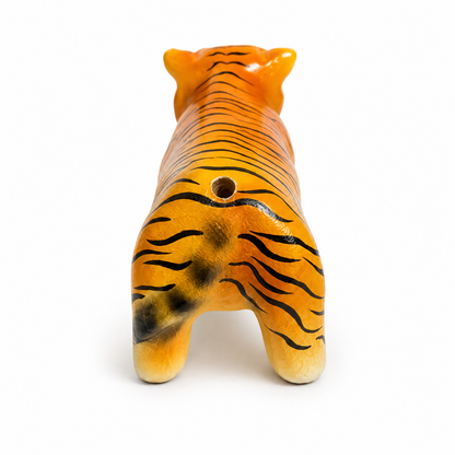 Painted Wooden Musical Whistle Tiger Instrument
