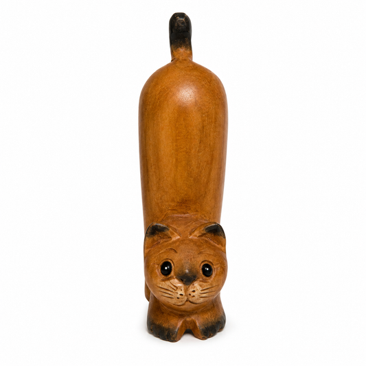 Wooden Cat Whistle – Standing Tail-Up Style