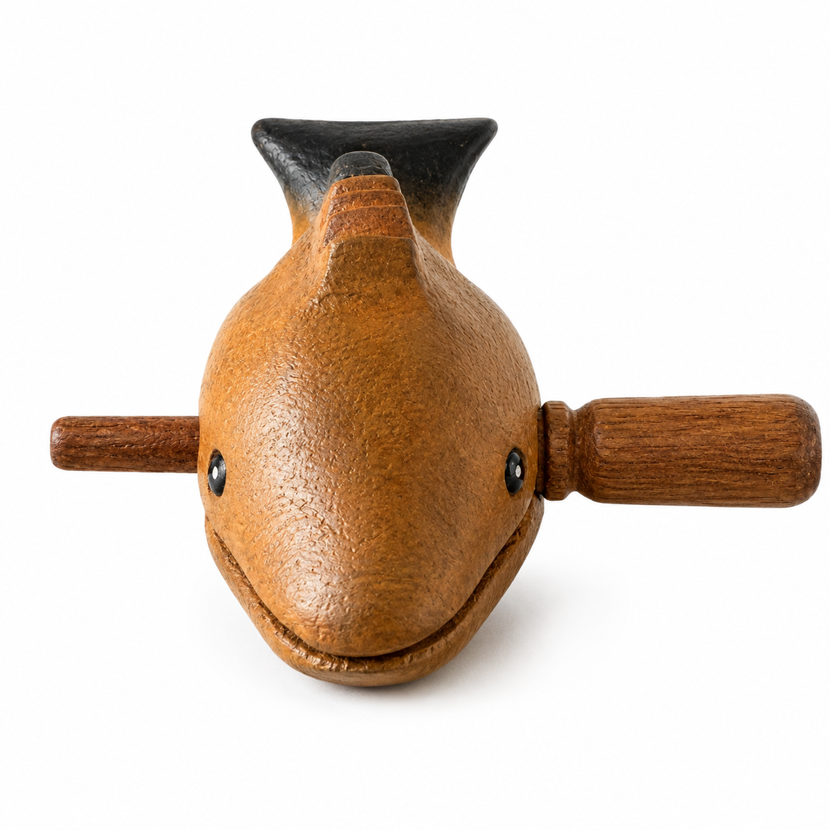 4" Dark Stained Dolphin Whistle