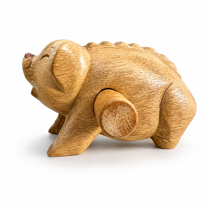 3" Wooden Musical Pig Percussion Instrument
