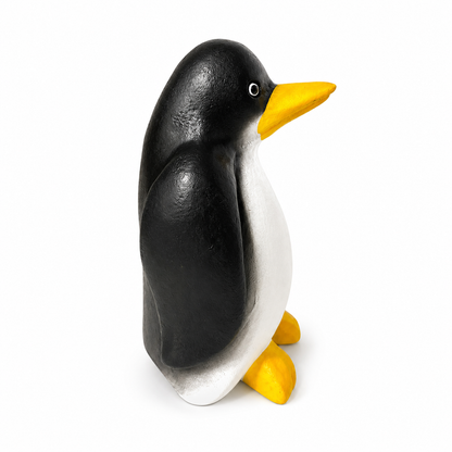 4.5" Painted Wooden Musical Whistle Penguin Instrument