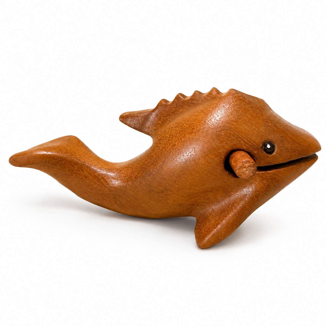4" Oak Wooden Dolphin Whistle