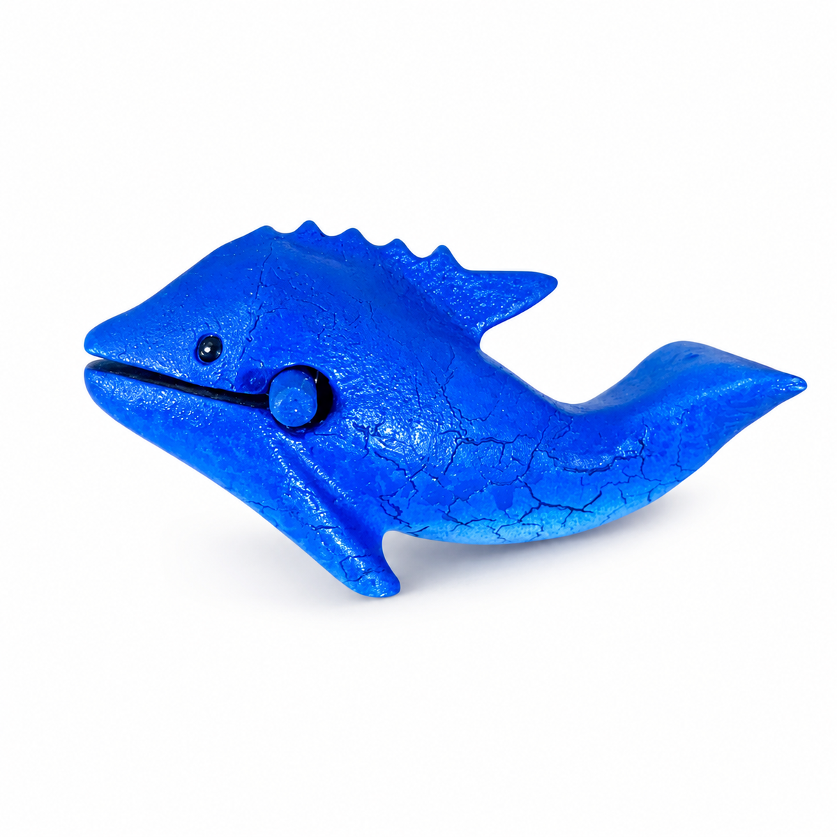 Dark Blue Wooden Musical Whistle Dolphin Percussion Instrument