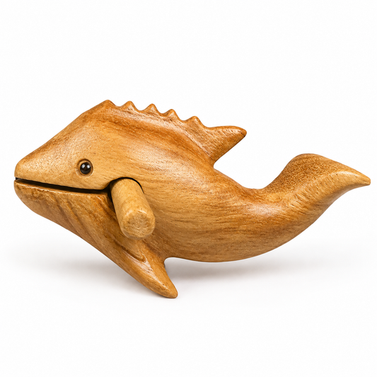 4" Wooden Musical Whistle Dolphin Percussion Instrument