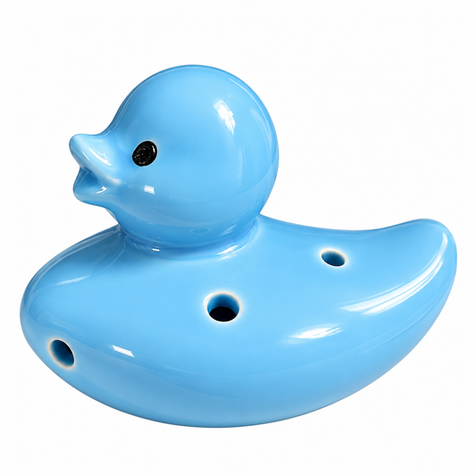 Ceramic Duck Ocarina Blue