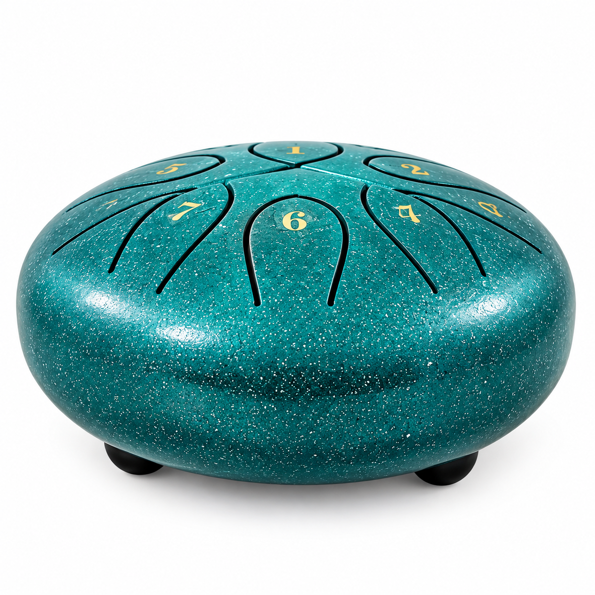 Steel Rain Drum 6 inch Percussion Instrument with Mallet (Teal)