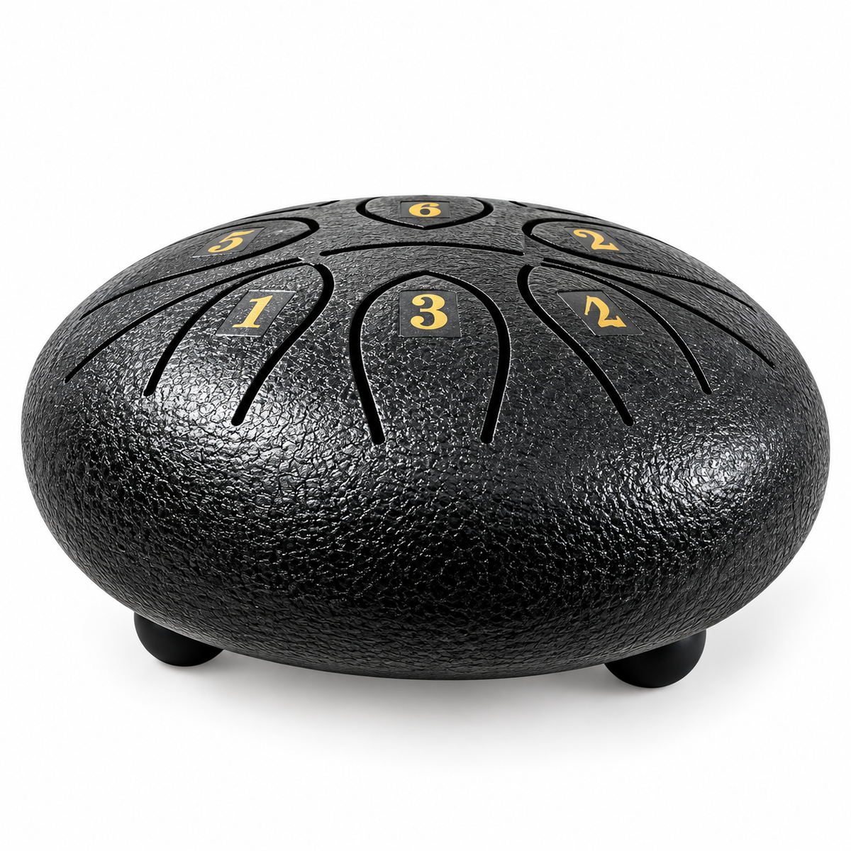 Steel Rain Drum 6 inch Percussion Instrument with Mallet (Black)