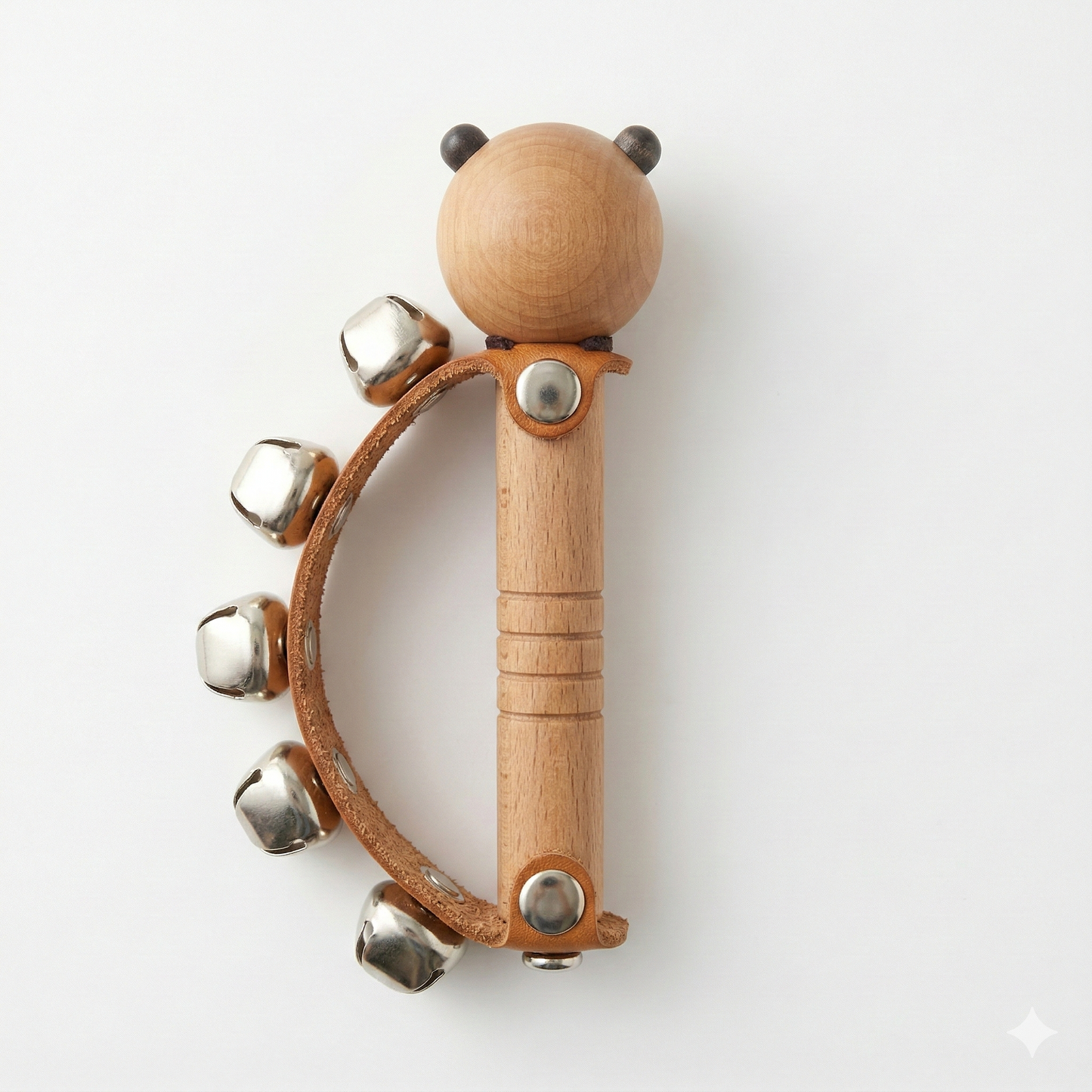 Wooden Bear Bell Stick