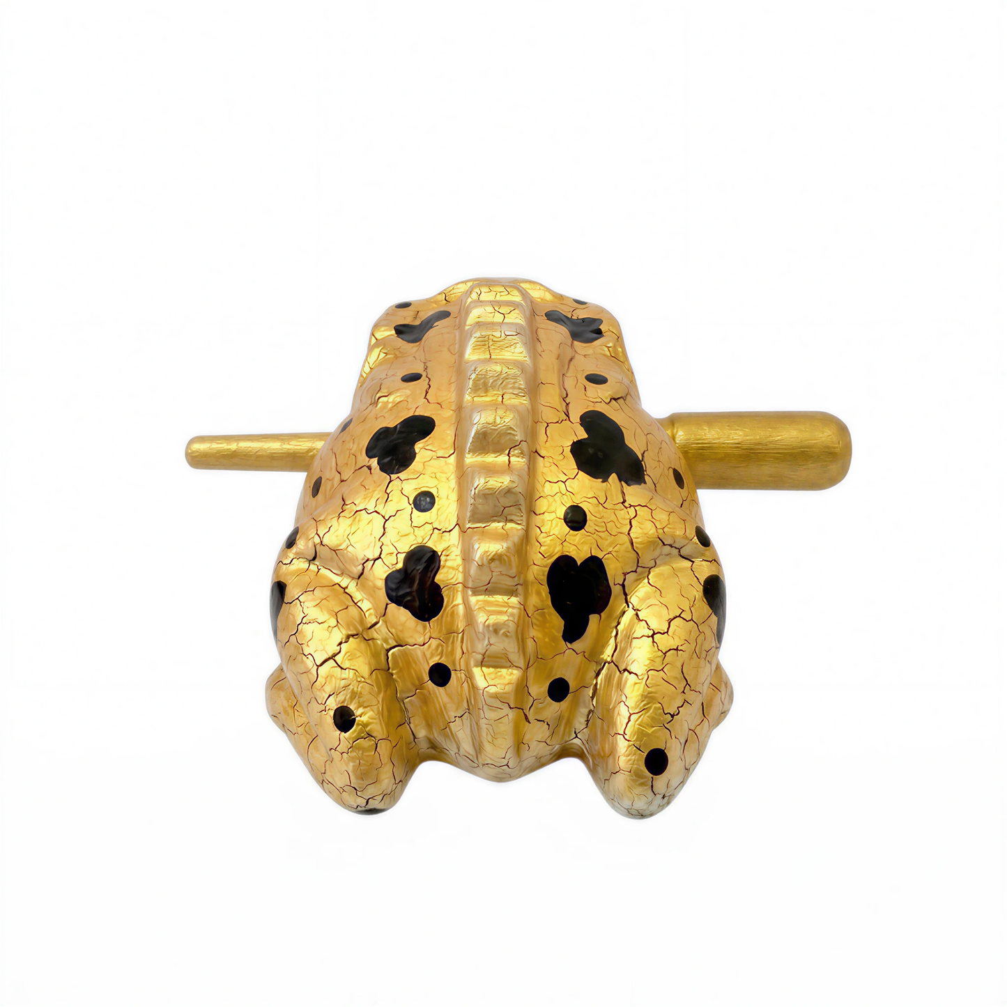 2" Wooden Musical Frog - Egyptian Golden Design (Percussion Instrument)