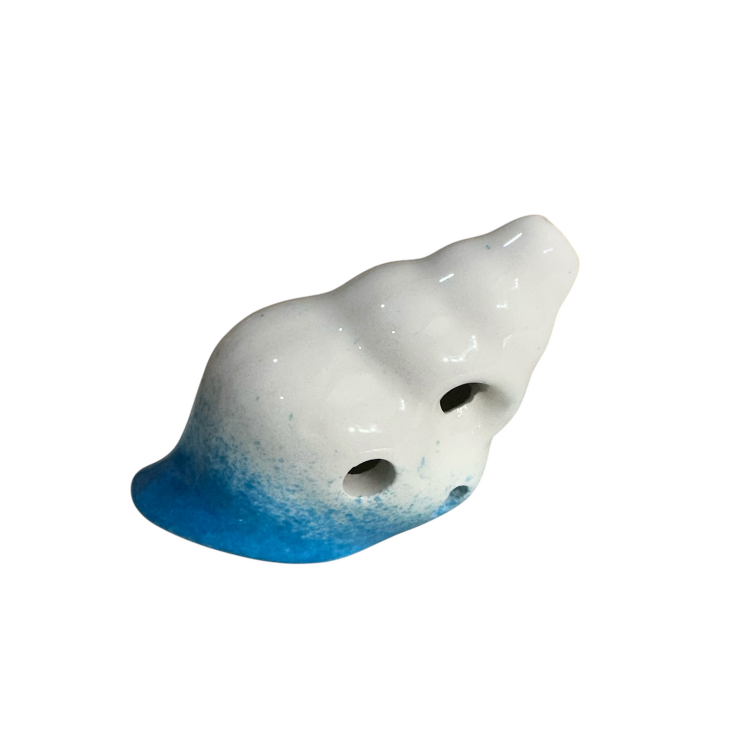 Handcrafted Sky Seashell Ceramic Ocarina – Musical Instrument