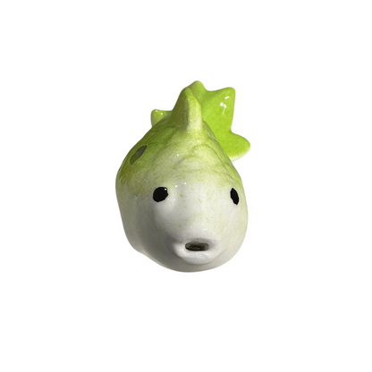 Ceramic Goldfish Ocarina Ocean Lime Green