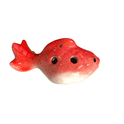 Ceramic Goldfish Ocarina Ocean Red