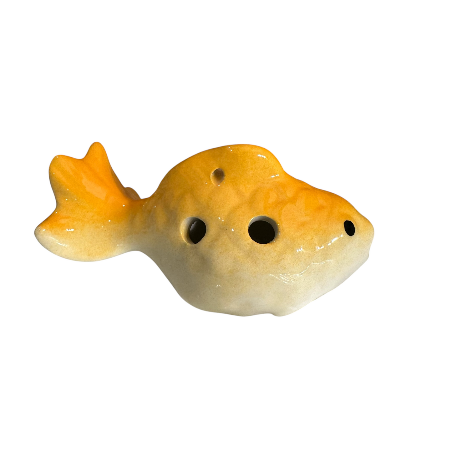 Ceramic Goldfish Ocarina Ocean Orange