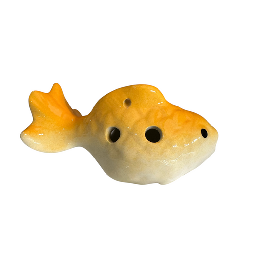 Ceramic Goldfish Ocarina Ocean Orange