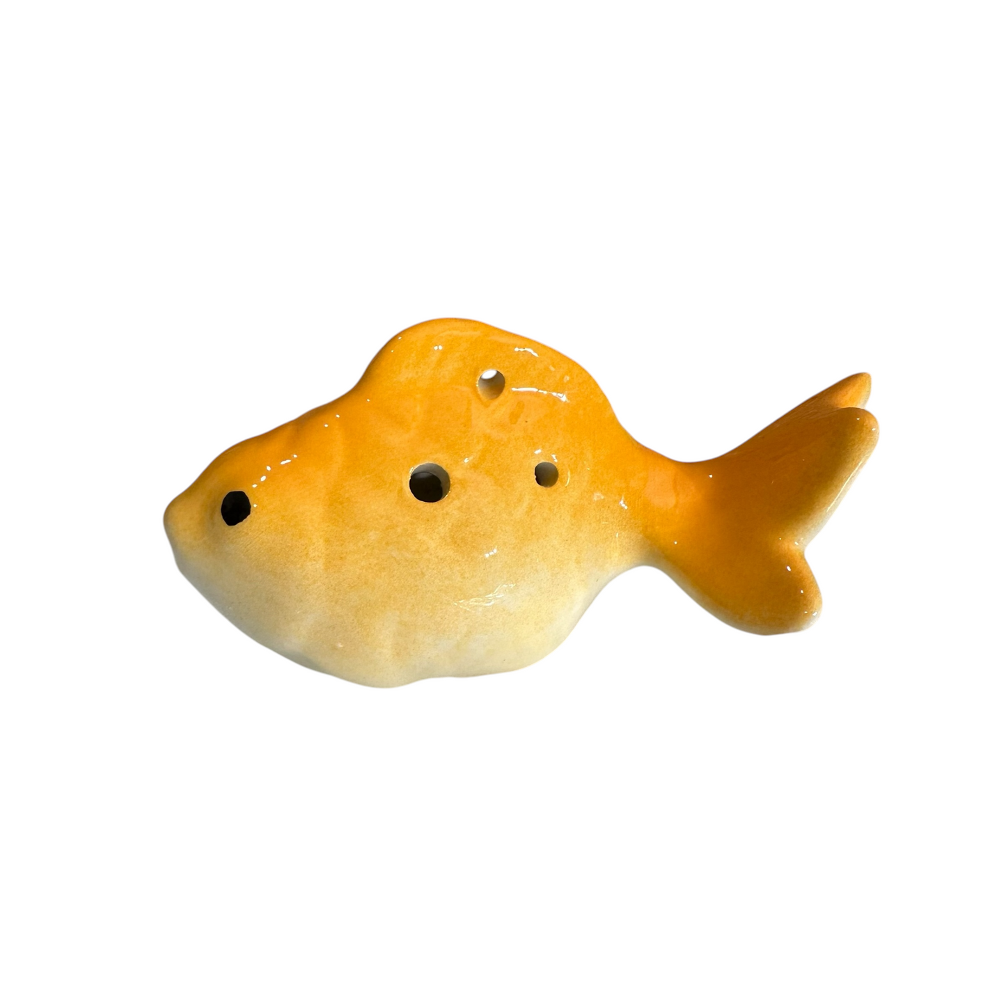 Ceramic Goldfish Ocarina Ocean Orange