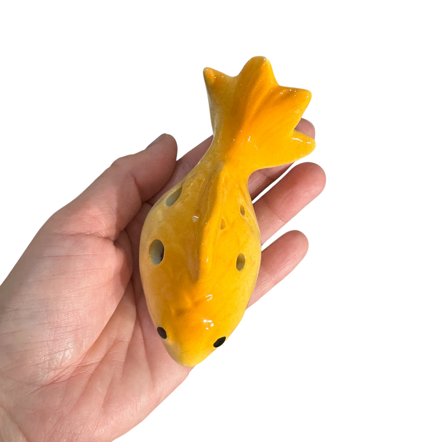 Ceramic Goldfish Ocarina Ocean Orange