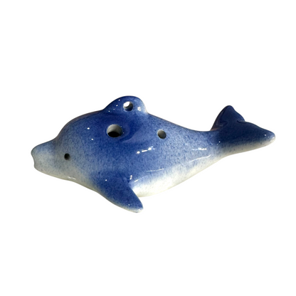 Ceramic Dolphin Ocarina Ocean Blue