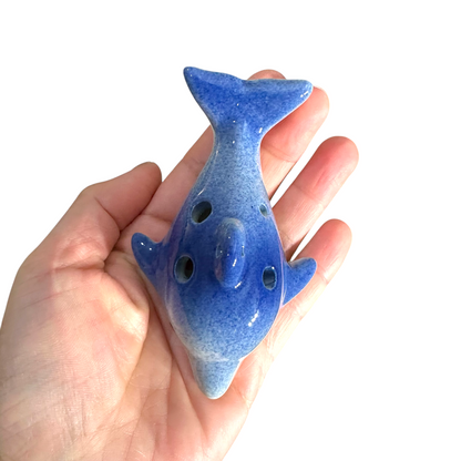 Ceramic Dolphin Ocarina Ocean Blue