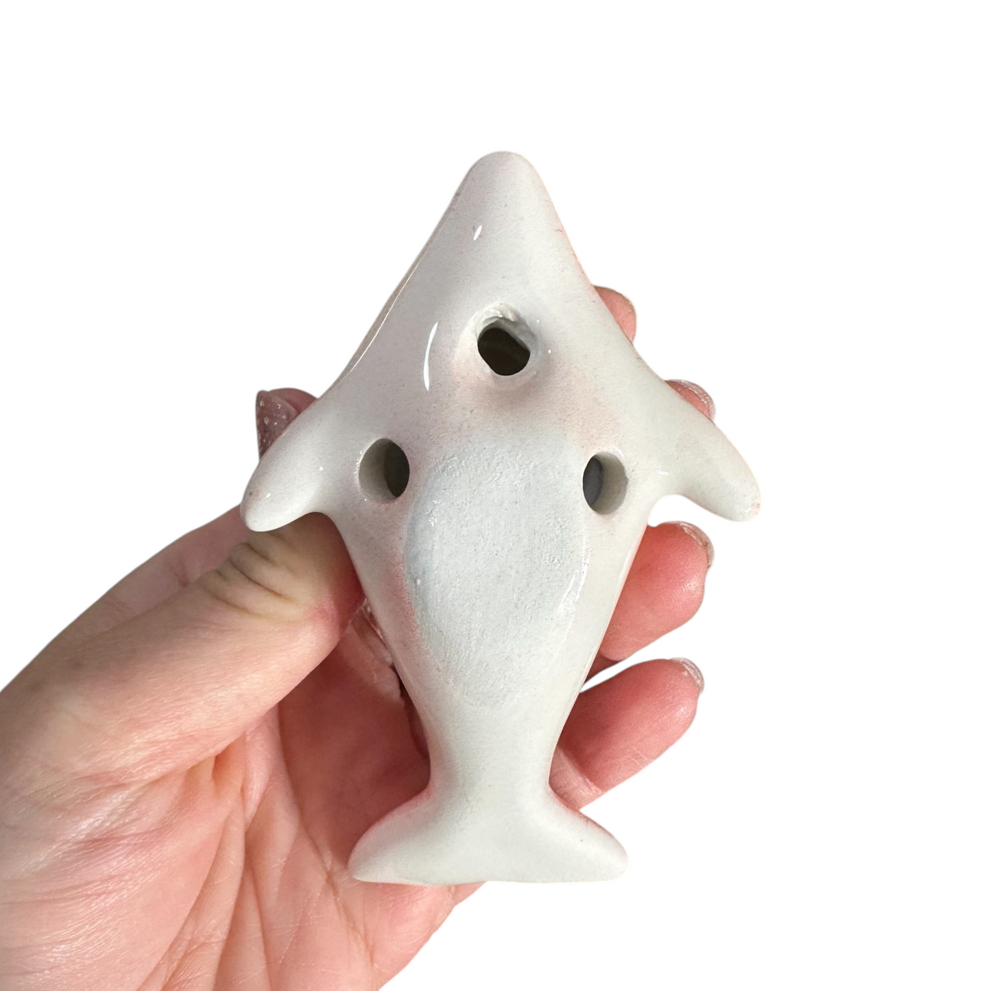 Ceramic Dolphin Ocarina Red