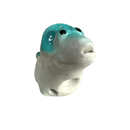 Ceramic Dinosaur Ocarina Teal