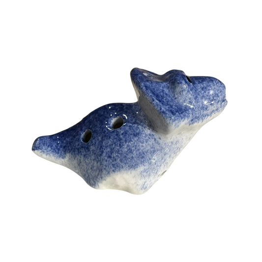 Ceramic Dinosaur Ocarina Navy