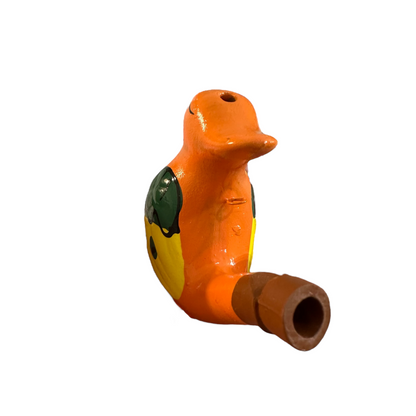 Clay Water Whistle Bird (Orange crest)