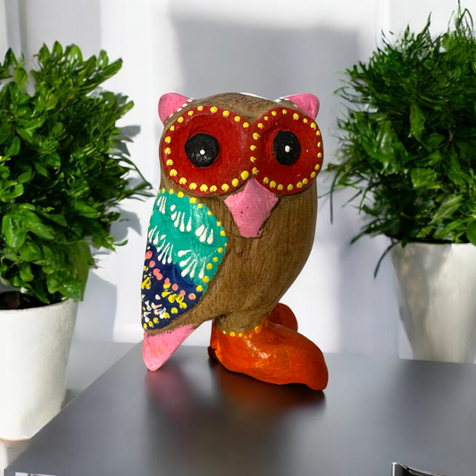 Pink-Nosed Owl with Red Eyes