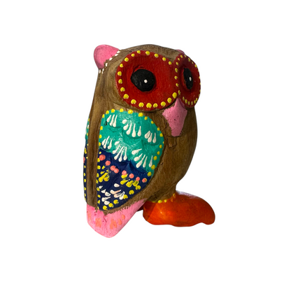 Pink-Nosed Owl with Red Eyes