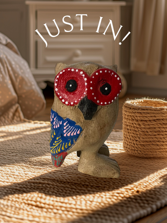 Red-Eyed Owl with Blue Wings