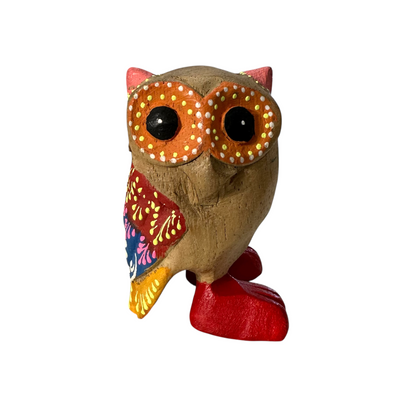 Yellow-Spotted Owl with Red Boots