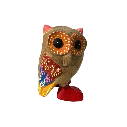 Yellow-Spotted Owl with Red Boots