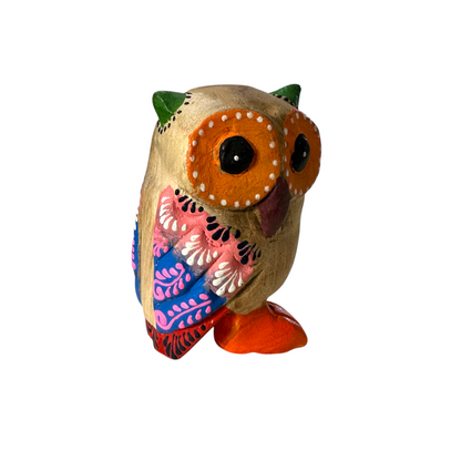 Green-Eared Owl with Orange Eyes