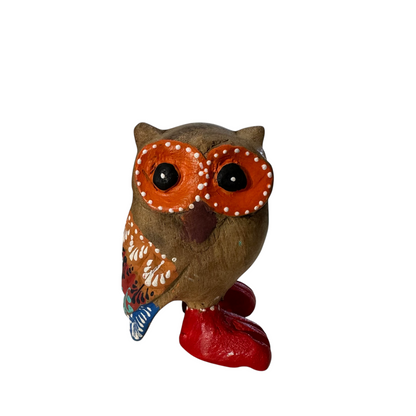 Red-Boot Owl with Orange Eyes