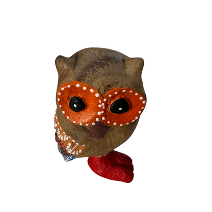 Red-Boot Owl with Orange Eyes