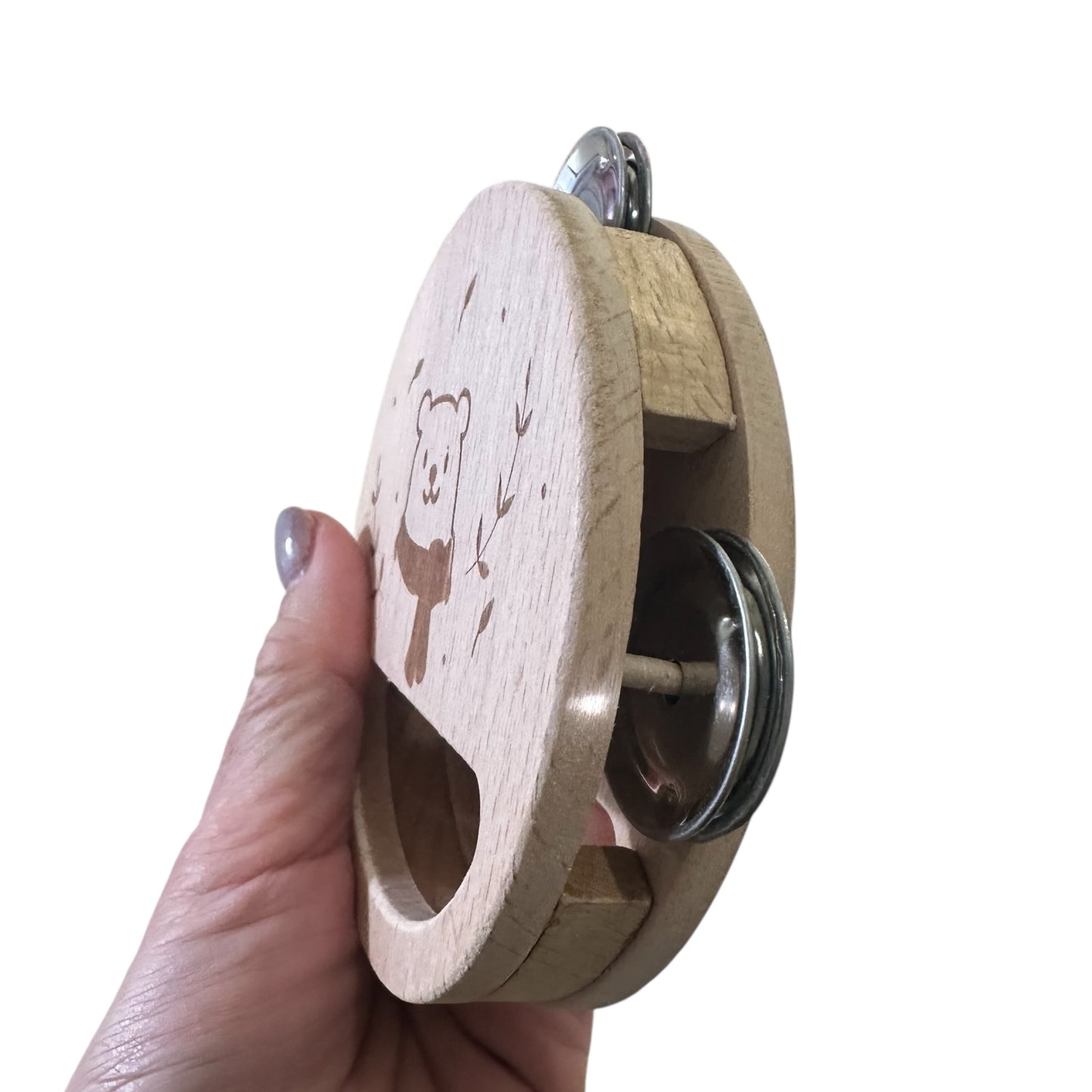 Wooden Bear Hand Drum