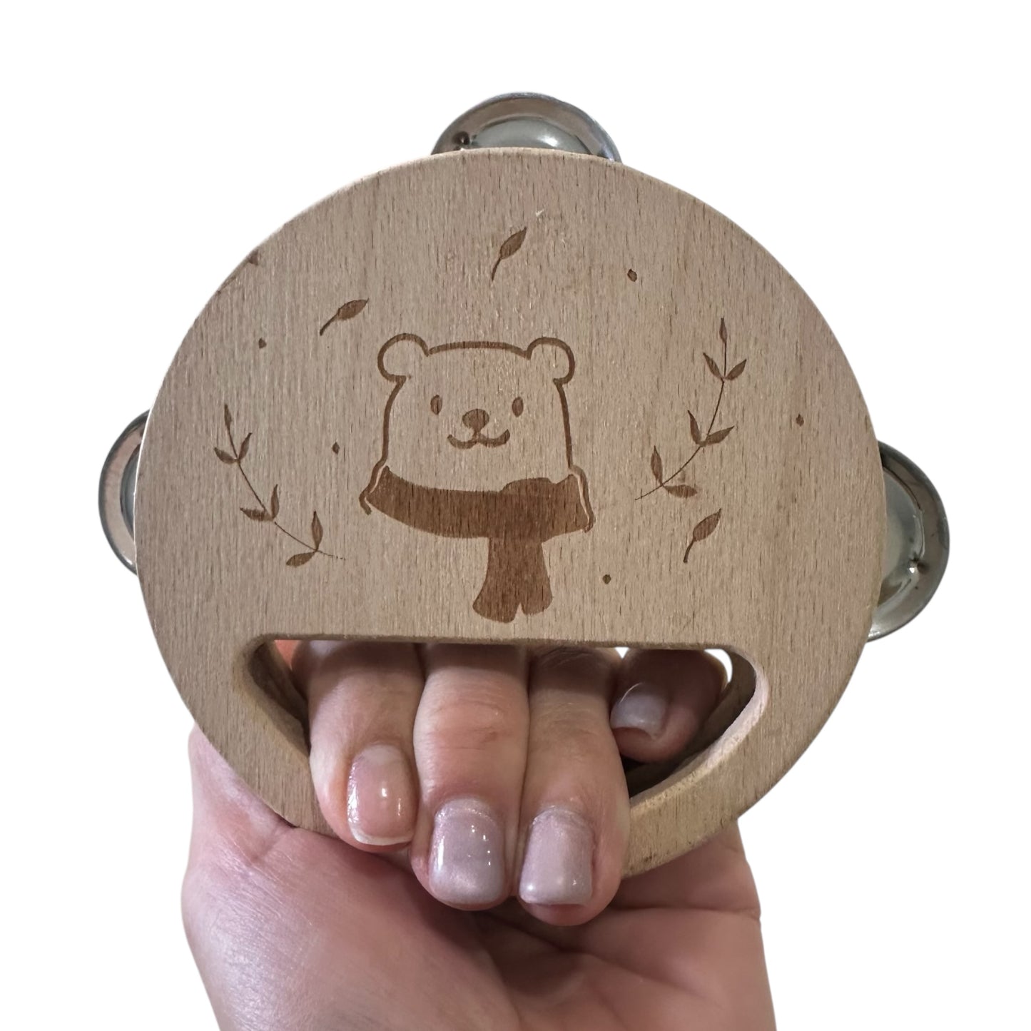 Wooden Bear Hand Drum
