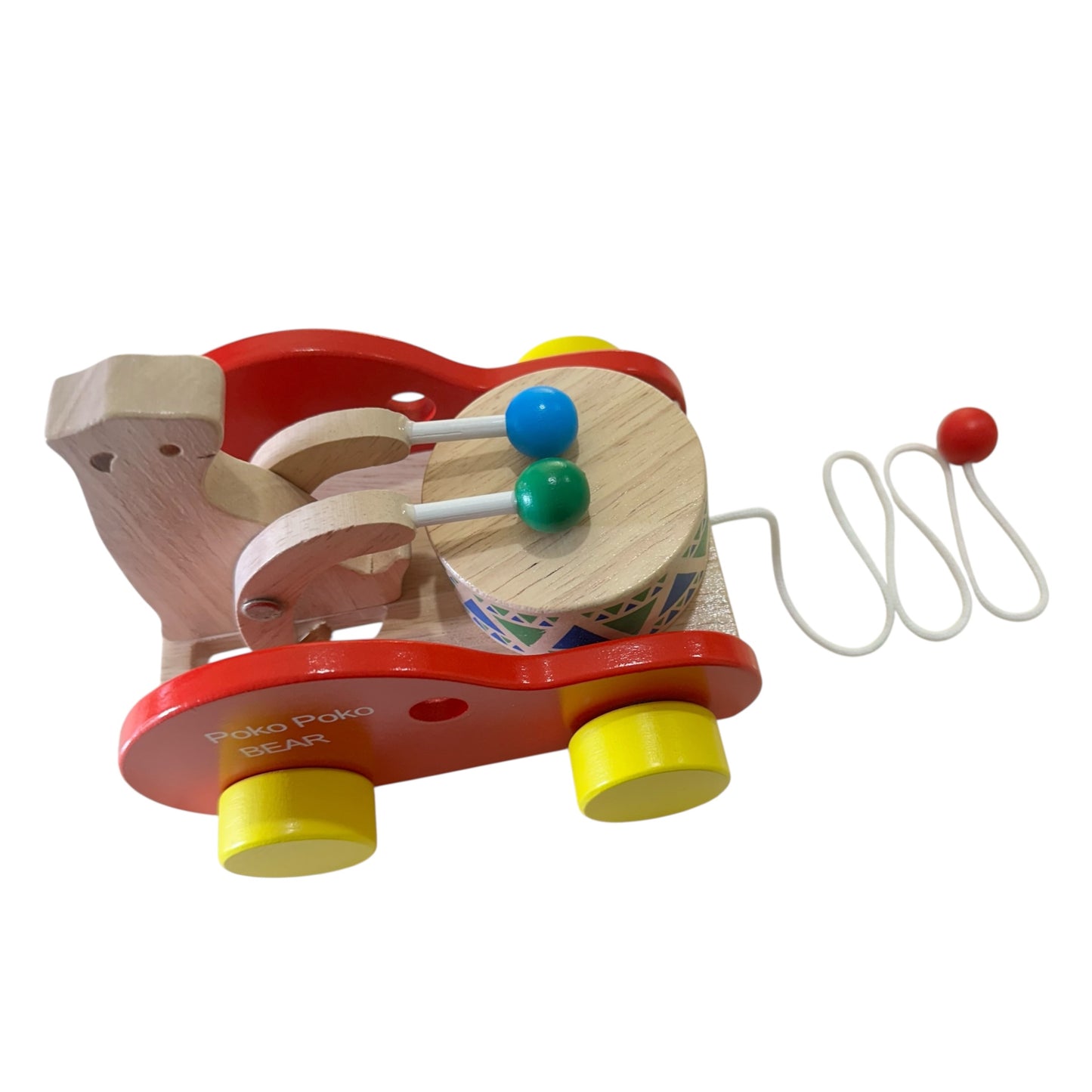Pull-Along Bear Drum Toy