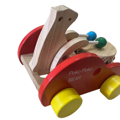 Pull-Along Bear Drum Toy