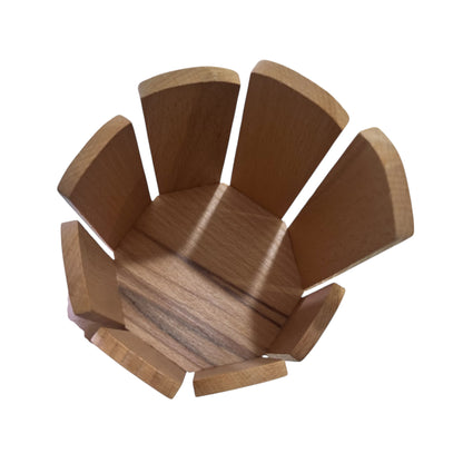 8-Tone Handcrafted Wooden Cylinder Percussion Block