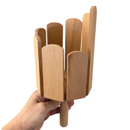 8-Tone Handcrafted Wooden Cylinder Percussion Block