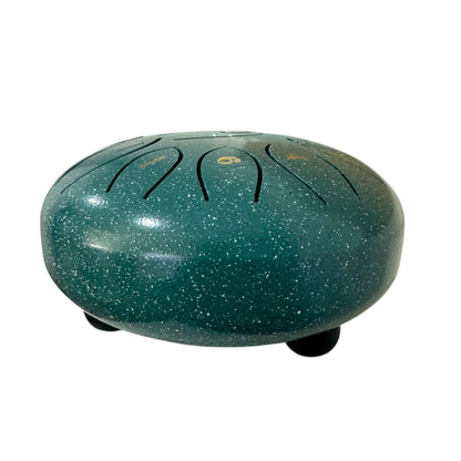 Steel Rain Drum 6 inch Percussion Instrument with Mallet (Teal)