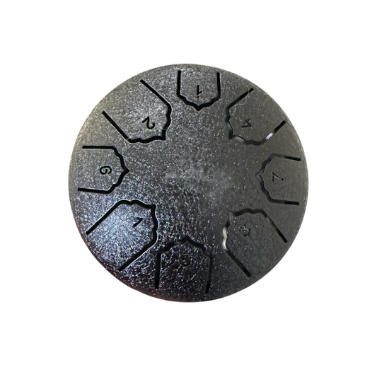 Steel Rain Drum 4 inch Percussion Instrument with Mallet (Black)