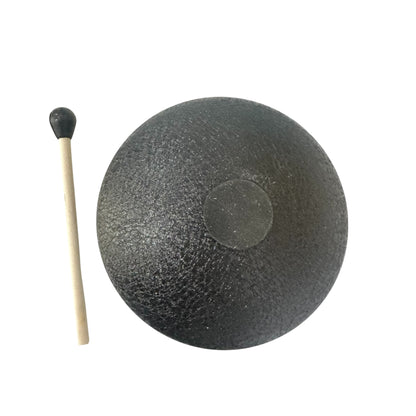 Steel Rain Drum 4 inch Percussion Instrument with Mallet (Black)